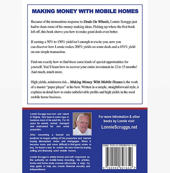 Making Money with Mobile Homes back cover